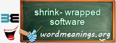 WordMeaning blackboard for shrink-wrapped software